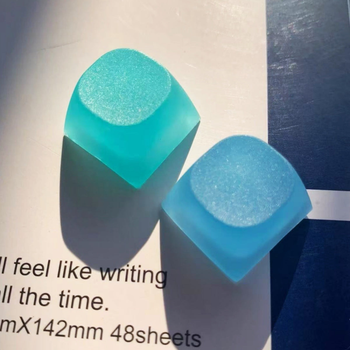Translucent Frosted Epoxy Resin Keycap - Custom Single Replacement Keycap for Mechanical Keyboard