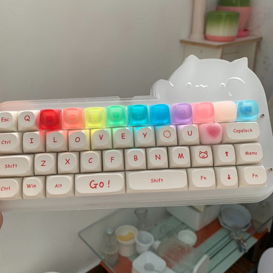 Translucent Frosted Epoxy Resin Keycap - Custom Single Replacement Keycap for Mechanical Keyboard