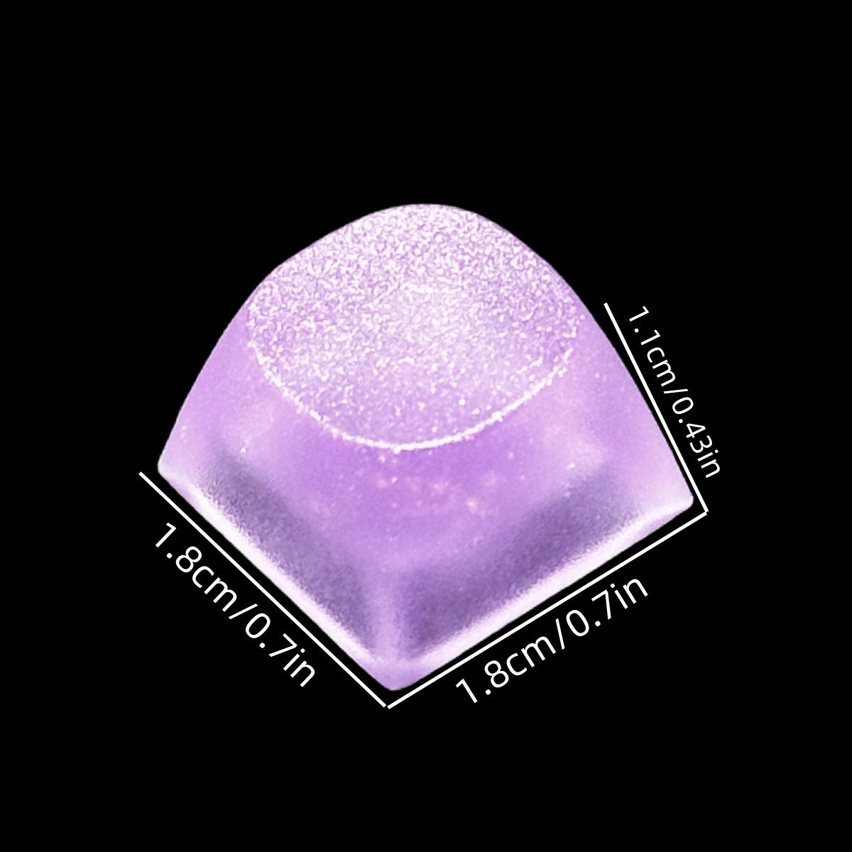 Translucent Frosted Epoxy Resin Keycap - Custom Single Replacement Keycap for Mechanical Keyboard